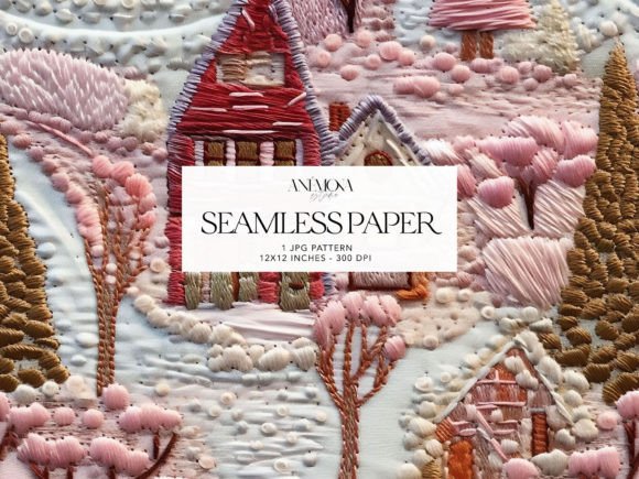 Embroidery Christmas Seamless Paper