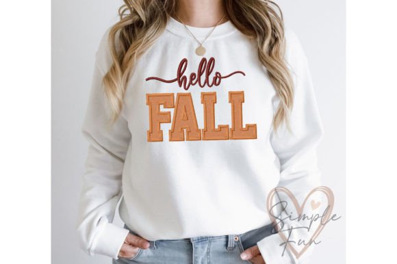 Hello Fall Applique Embroidery