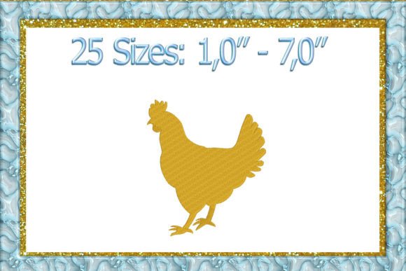 Hen Embroidery Design, Chicken Embroidery