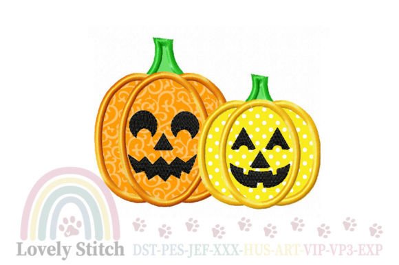 Pumpkin Lamp Embroidery Design