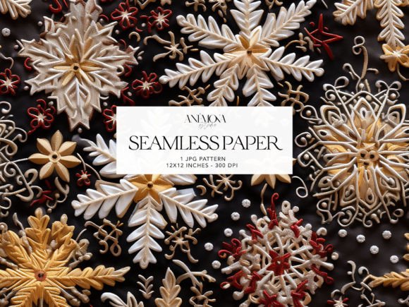 Snowflakes Embroidery Paper